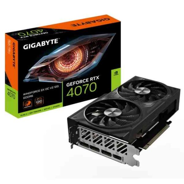 SCHEDA VIDEO GEFORCE RTX 4070 WINDFORCE 2X OC V2 12GB (GV-N4070WF2OCV2-12GD)